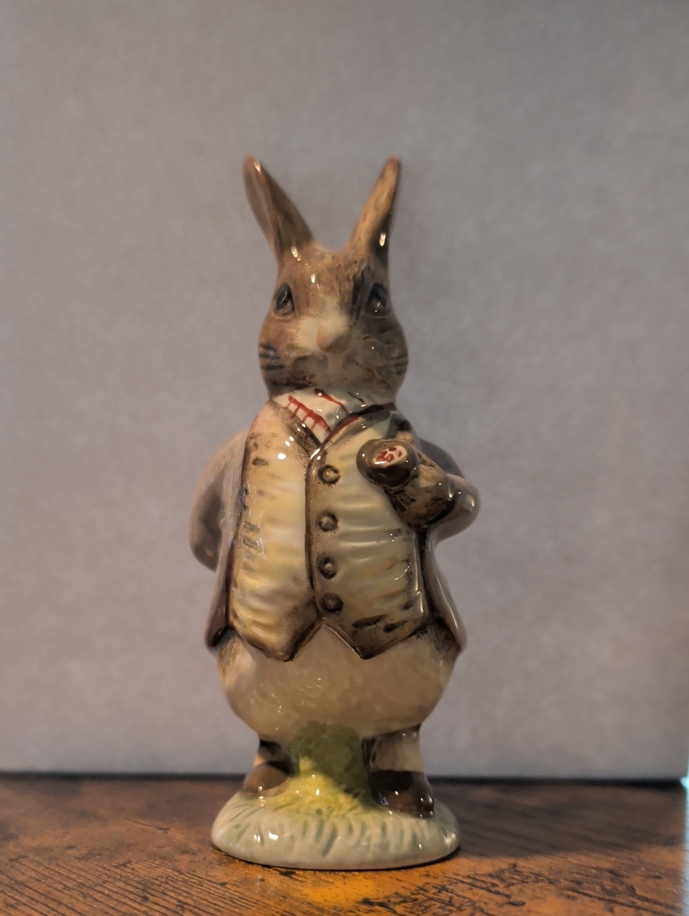 Royal Albert Cream and Pink Mr Benjamin Bunny Figurine Base